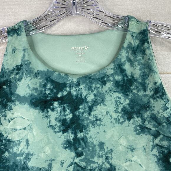 Old Navy Active Sports Bra XXL Powerchill Light Support Cloud Marble Swirl - Picture 2 of 11